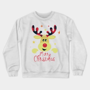 Merry christmas Cut-up deer. Crewneck Sweatshirt